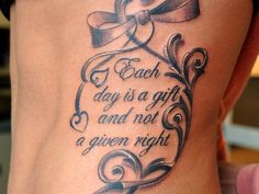 "Each day is a gift and not a given right"