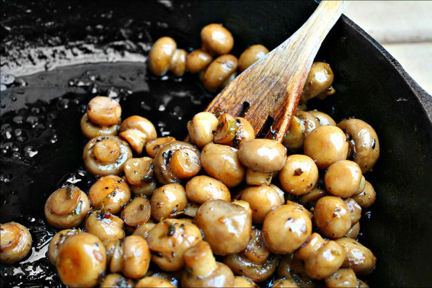 Beer Butter Mushrooms