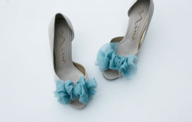 Blue Bow Heels