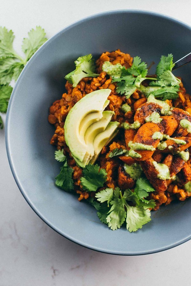 Bowls with Cilantro Cashew Sauce