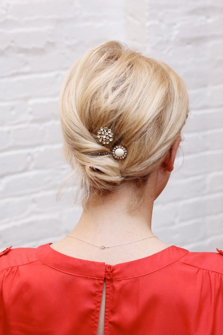 Cute Low Bun for Medium Hair