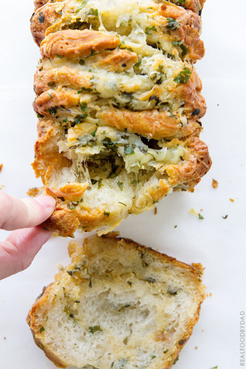 Easy Cheese and Roasted Garlic Pull Apart Bread