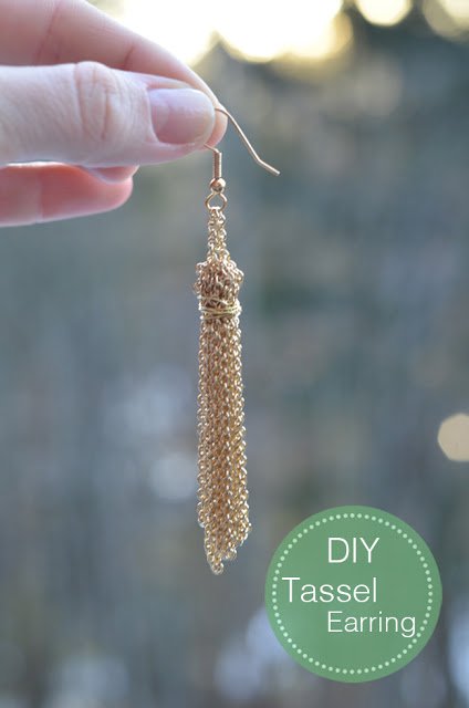 Easy Gold Tassel Earrings