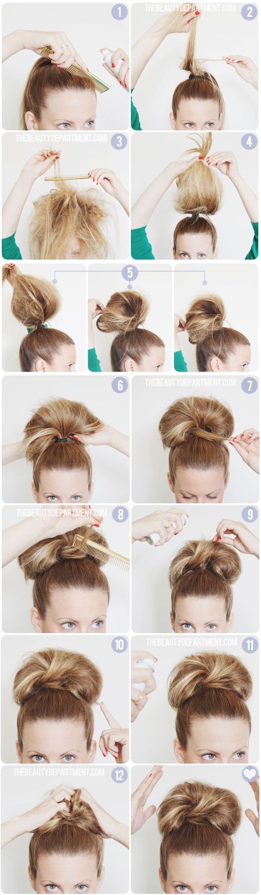 Easy High Bun Updo