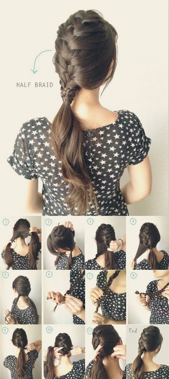 French Braid Ponytail Tutorial