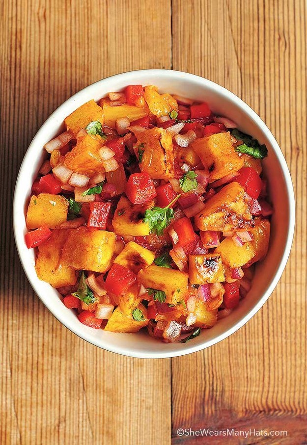 Grilled Pineapple Mango Salsa