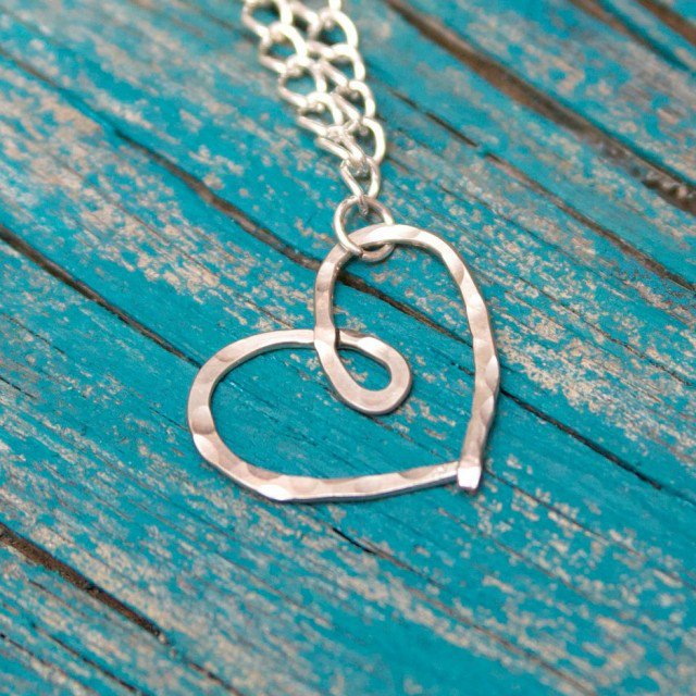 Hammered Heart Necklace