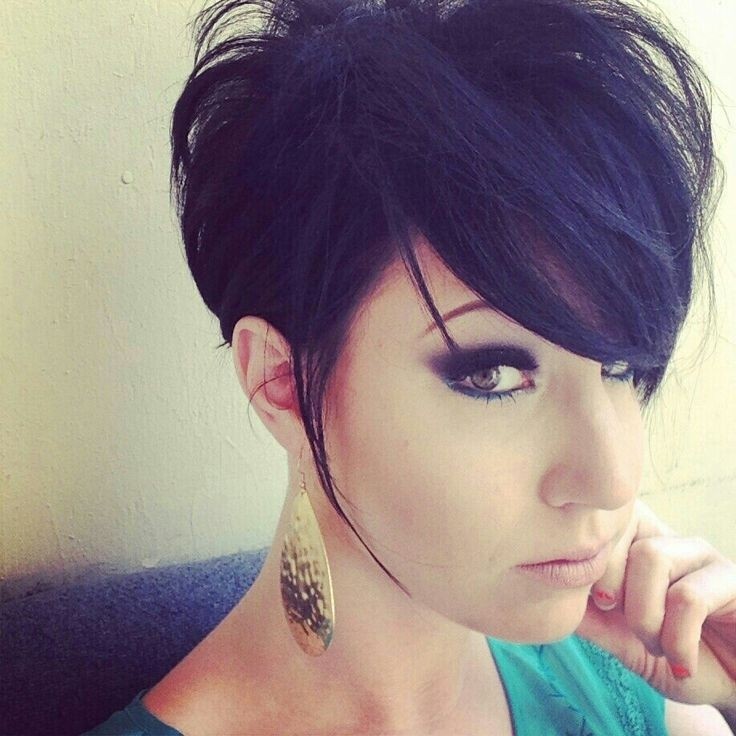 Long Pixie Haircut with Side Bangs