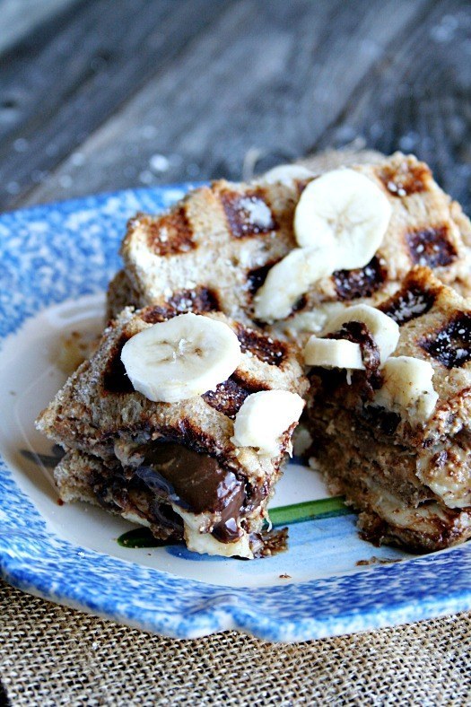 Nutella, Banana Stuffed Waffles