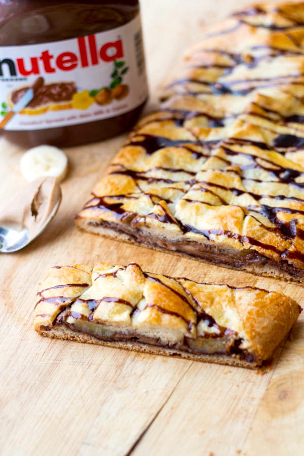 Nutella Peanut Butter and Banana Stuffed Breakfast Braid