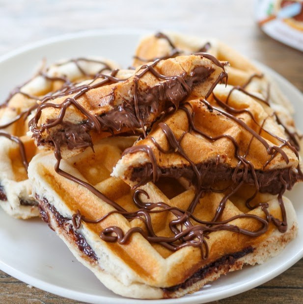 Nutella-stuffed Waffles