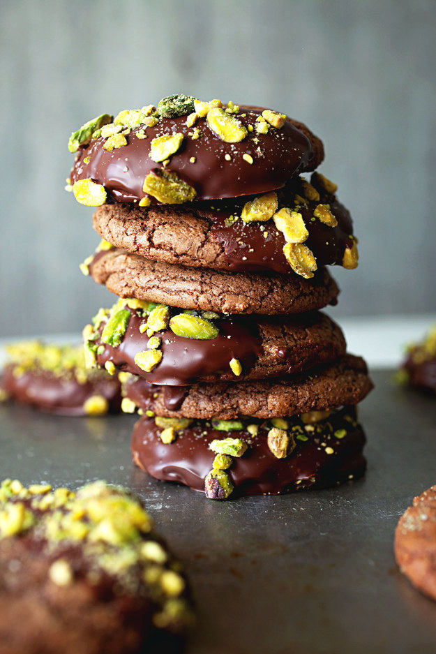 Salted Pistachio Nutella Cookies