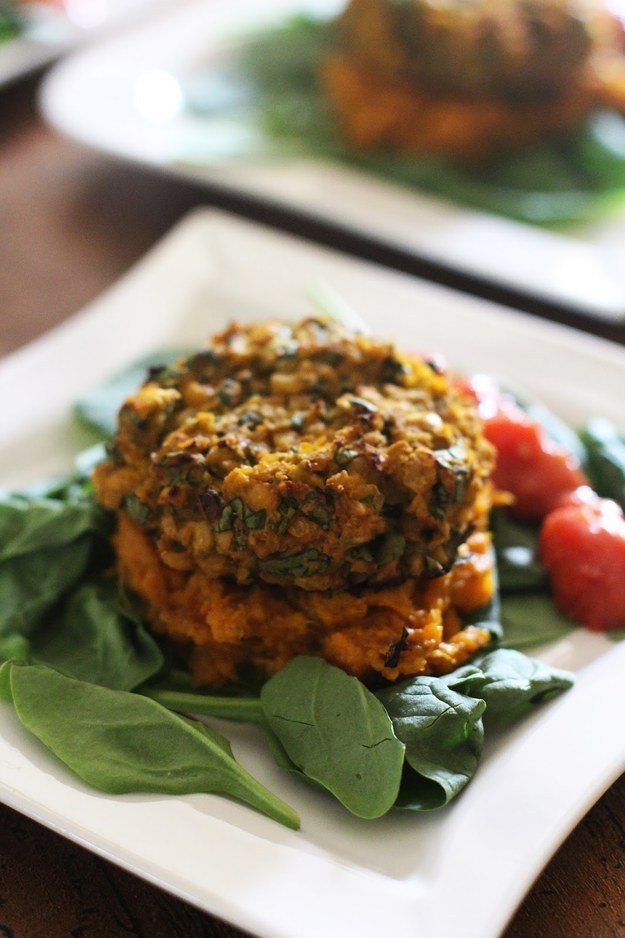 Spicy Chickpea and Spinach Burger