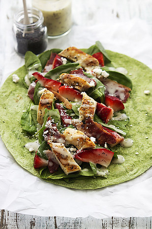 Spinach, Bacon Wrap