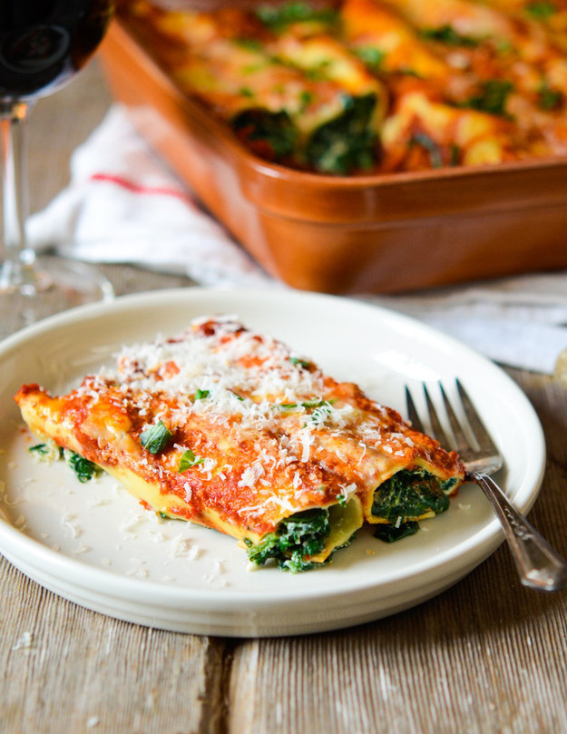 Spinach Ricotta Cannelloni