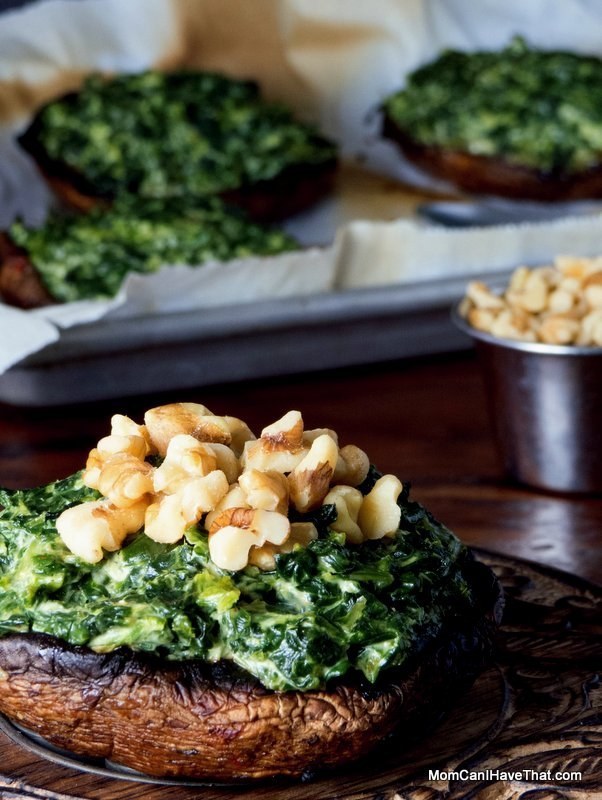 Spinach-stuffed Portobellos