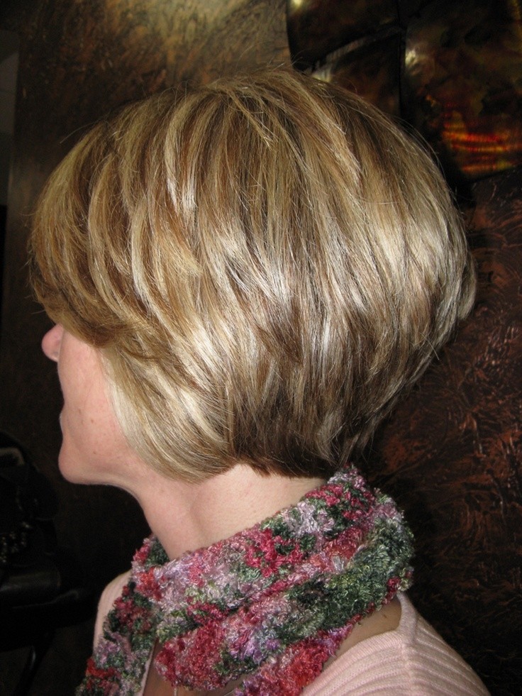 Stacked Bob Haricut for Women Over 40