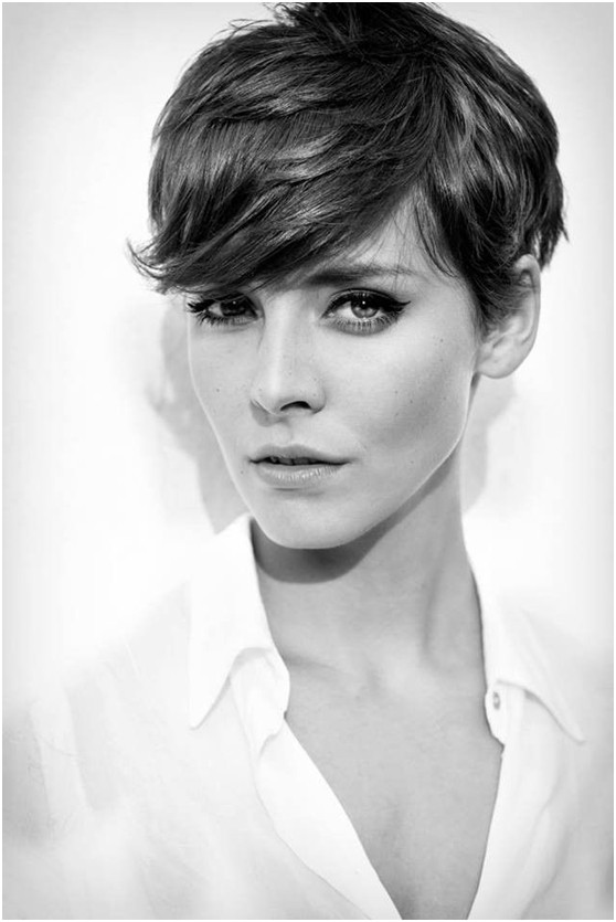 Stylish Pixie Haircut with Side Bangs