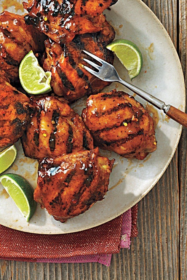 Tequila-Glazed Grilled Chicken Thigh