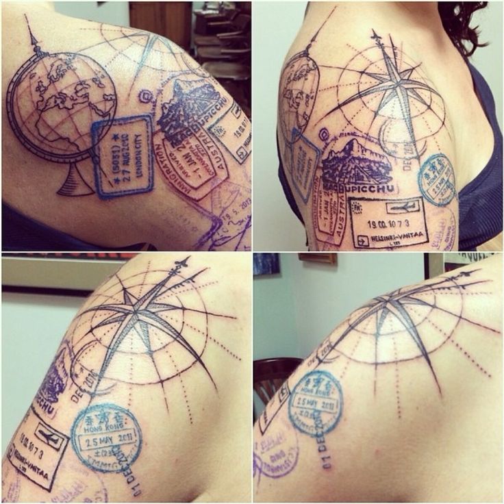 Travel Themed Tattoo