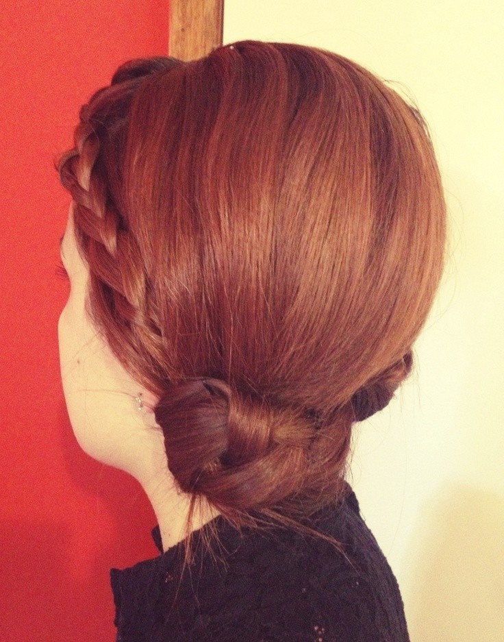 Twisted Low Bun with Braid