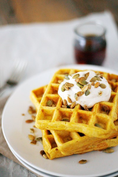 Waffles with Maple Cream