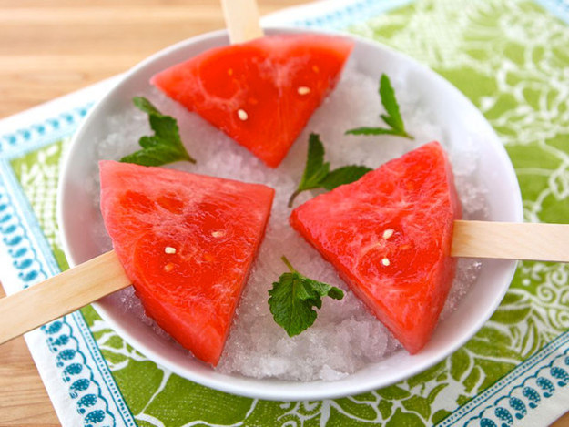 Watermelon Mojito Pops