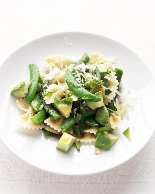 Asparagus, Snap Pea and Avocado Pasta