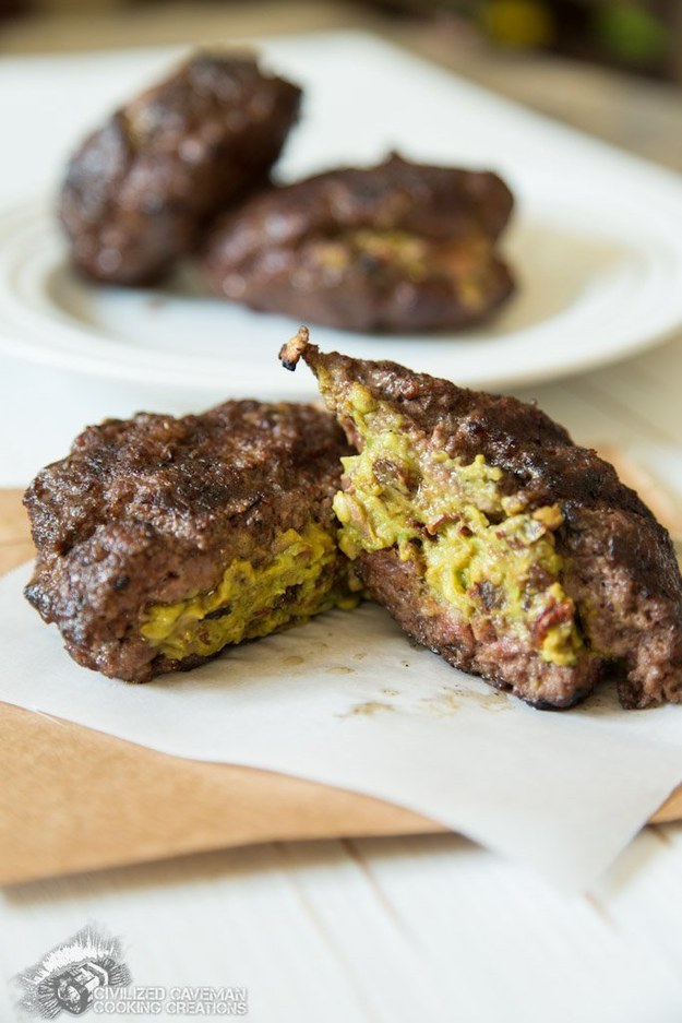 Avocado-stuffed Burger