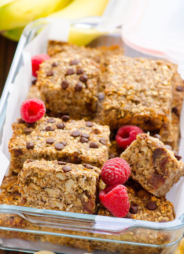 Baked Banana Nut Oatmeal Bars