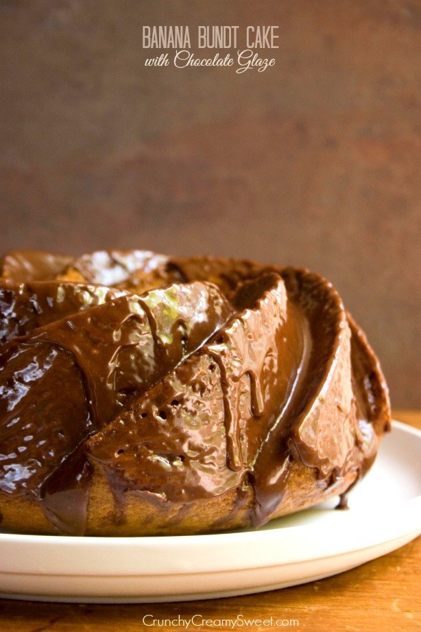 Banana Bundt Cake Chocolate Glaze