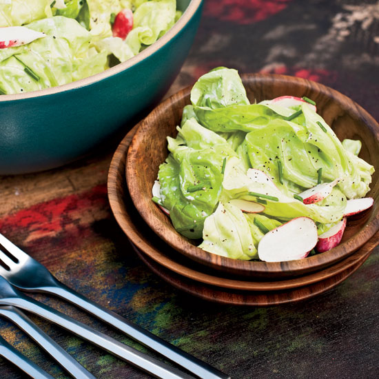 Bibb Lettuce and Radish Salad with Buttermilk Dressing