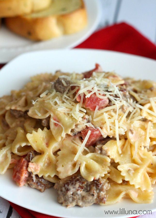 Bowtie Pasta with Italian Sausage