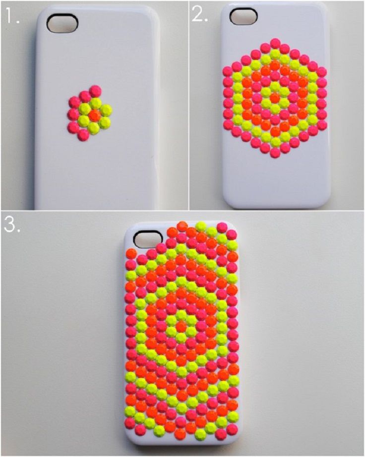 Bright Colored Embellished Phone Case