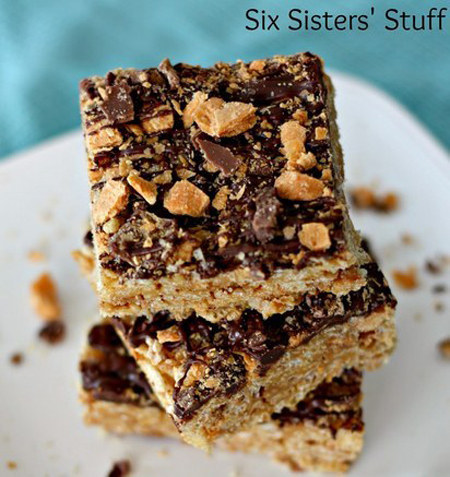 Butterfinger Rice Krispy Treats