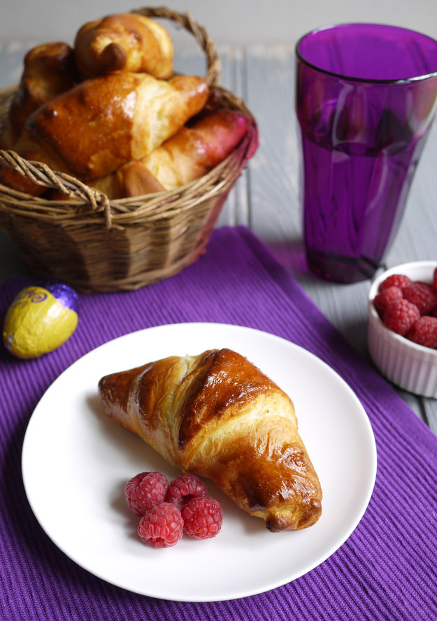 Caramel Egg Stuffed Easter Croissants