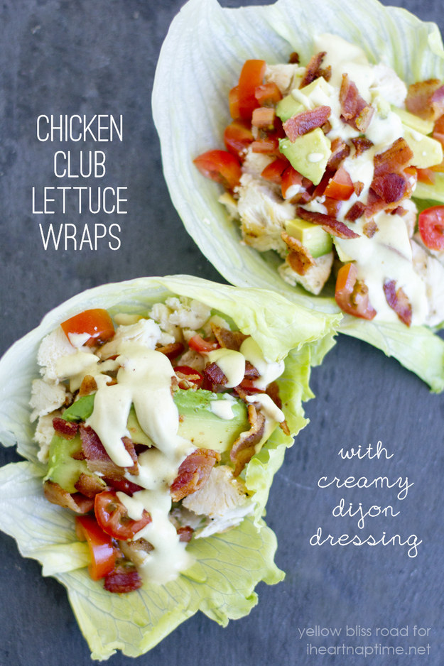 Chicken Club Lettuce Wraps