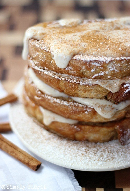 Cinnamon French Toast with Cream Cheese Glaze