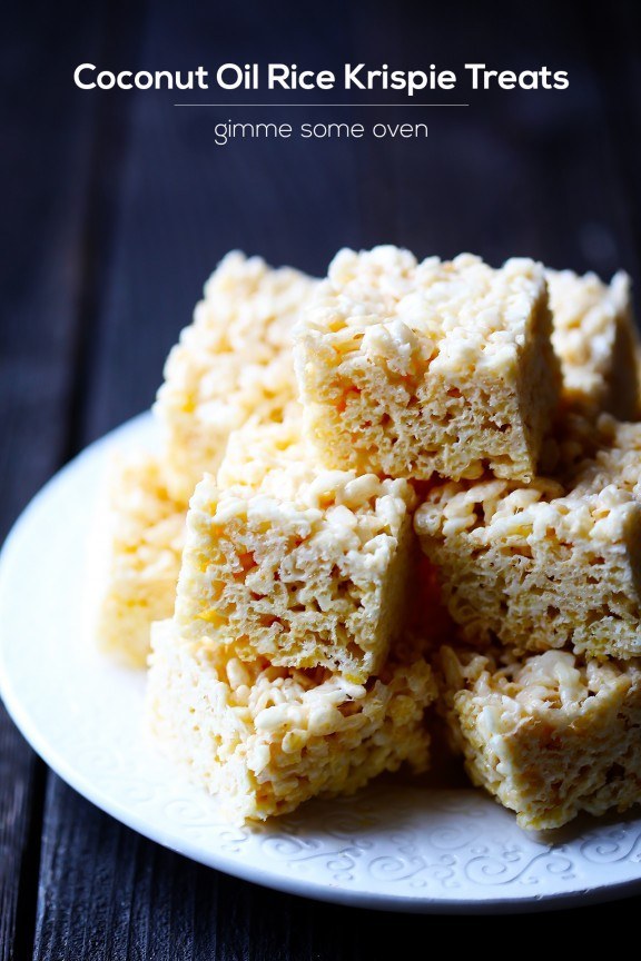 Coconut Oil Rice Krispie Treats