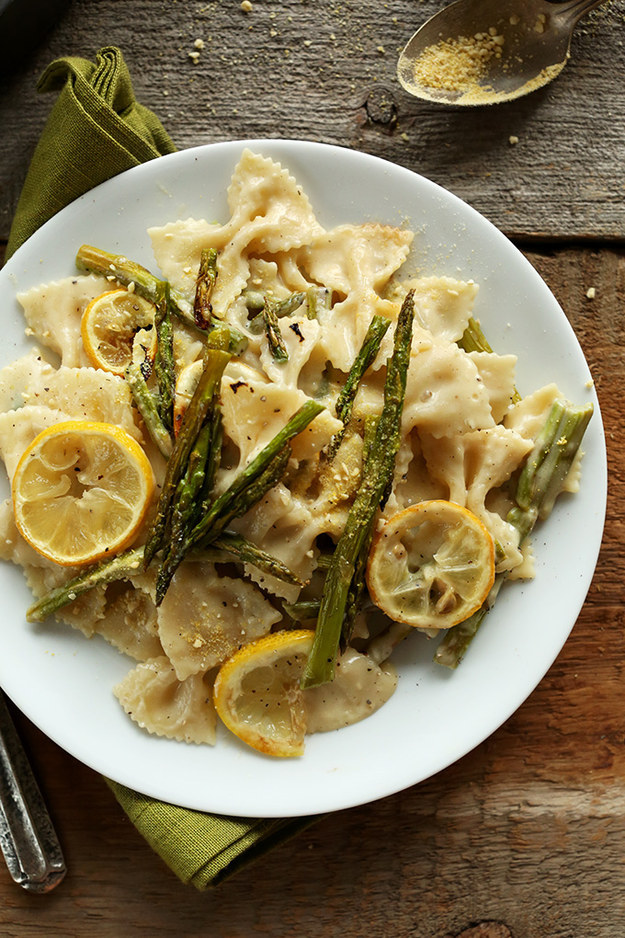 Creamy Vegan Lemon Asparagus Pasta