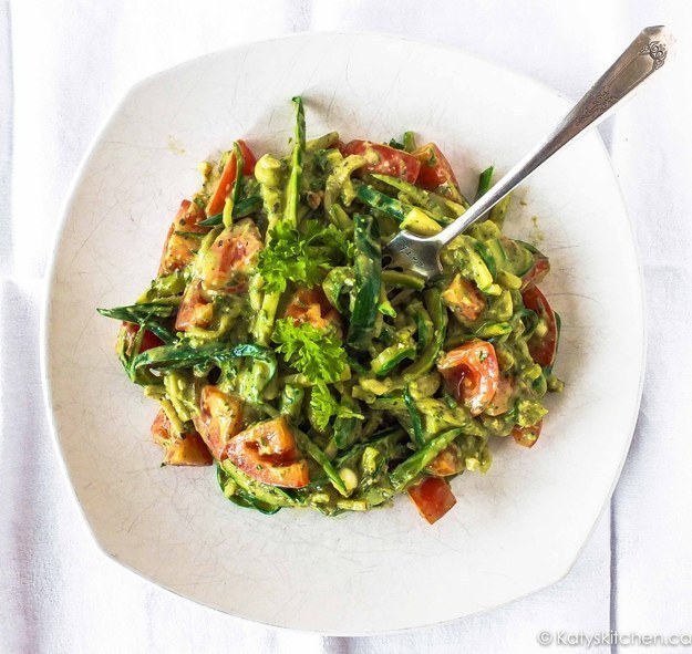 Creamy Zucchini Noodles with Avocado