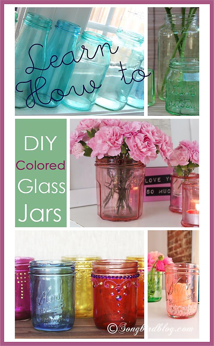 DIY Colored Glass Jars