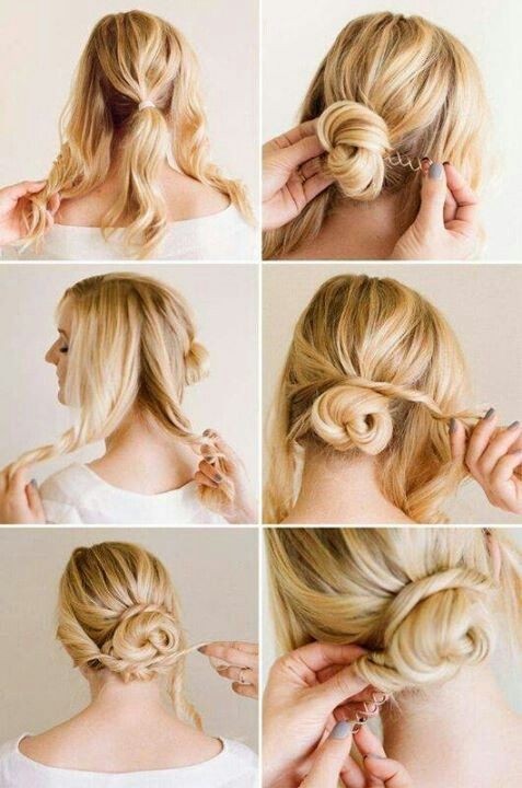 Easy Twisted Low Bun for Wedding Hairstyles