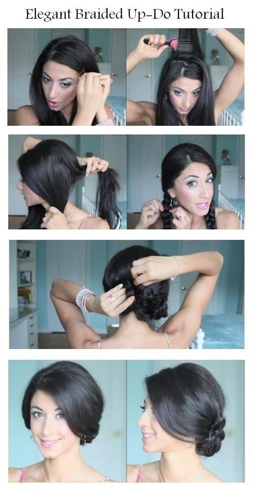 Elegant Braided Updo Hairstyle Tutorial