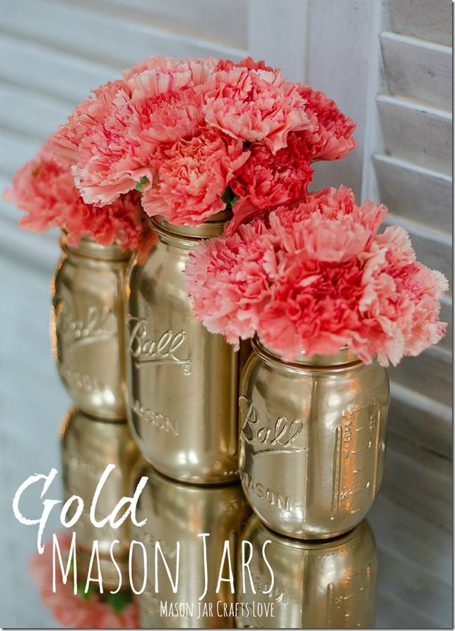 Golden Mason Jars