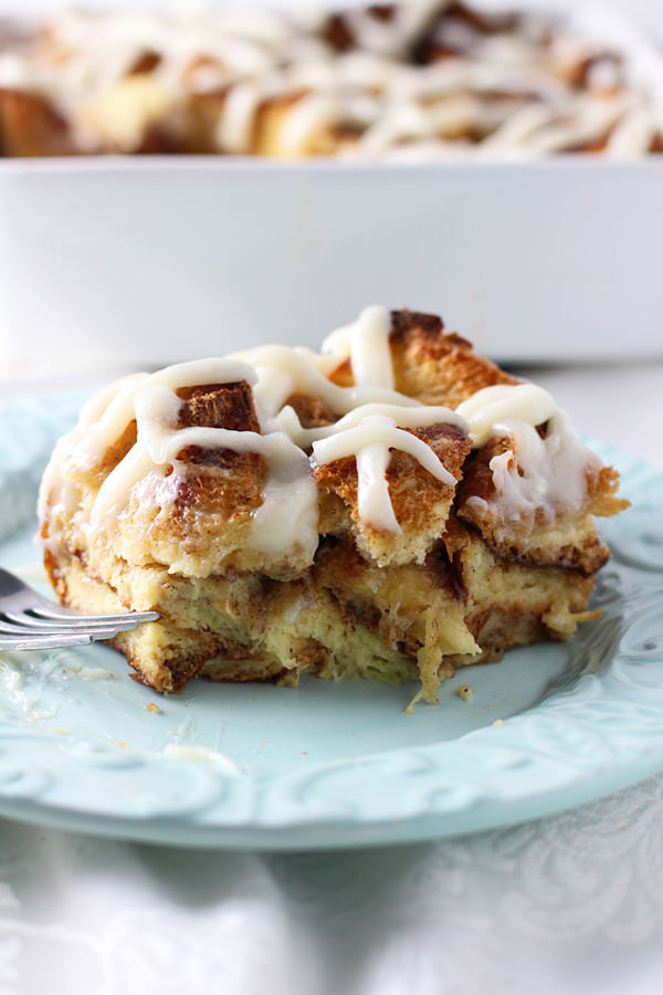 Gooey Cinnamon Roll Baked French Toast