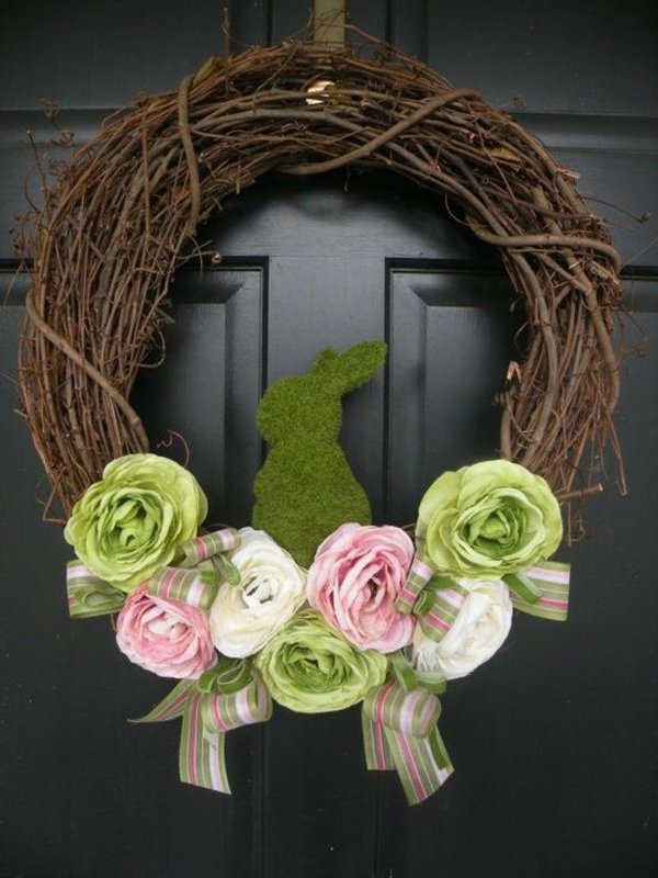 Green Bunny Wreath