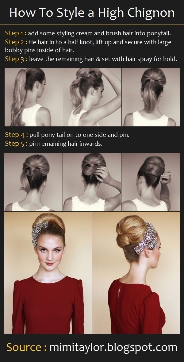 High Chignon for Wedding Hairstyles