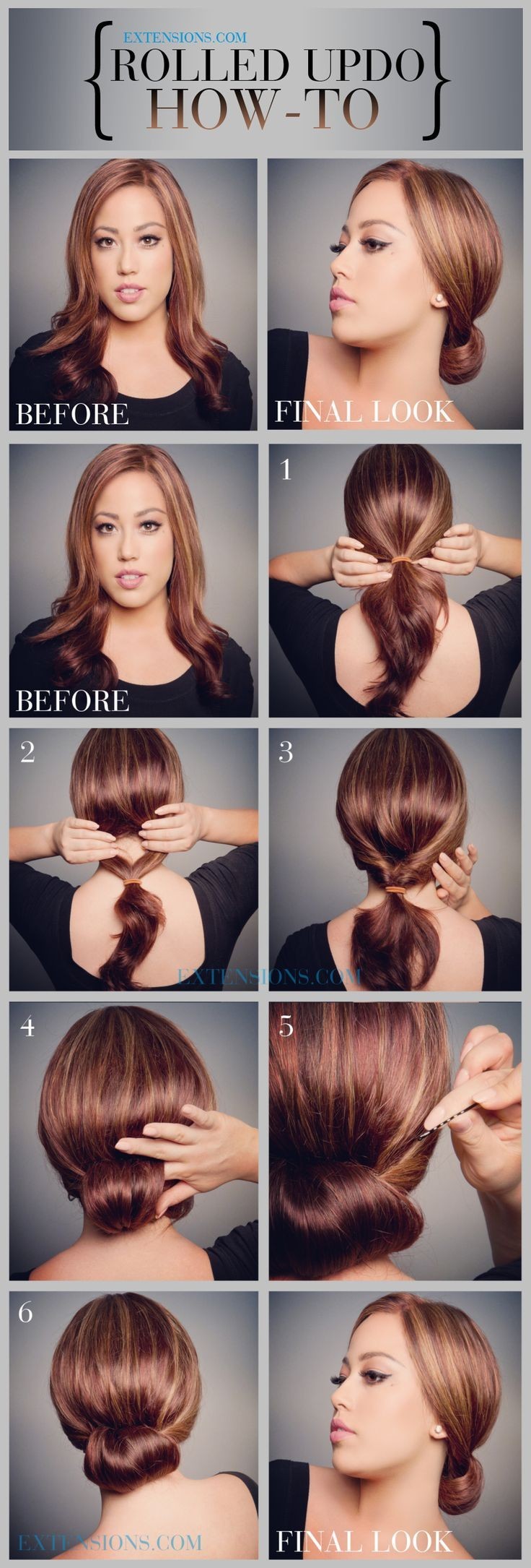 How to Do a Rolled Updo Hairstyle