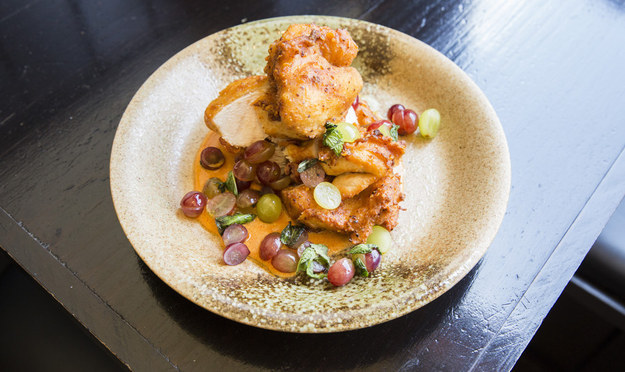 Korean Fried Chicken with Kimchi Yogurt